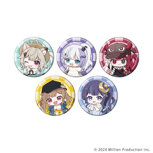 『Million Production』缶バッジ04/夏デートver. コンプリートセット(全5種) (ミニキャライラスト)